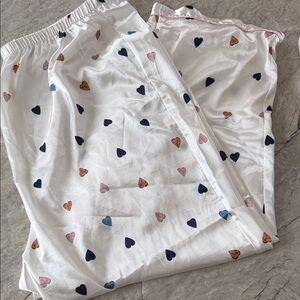 Heart Patterned Pajama Set